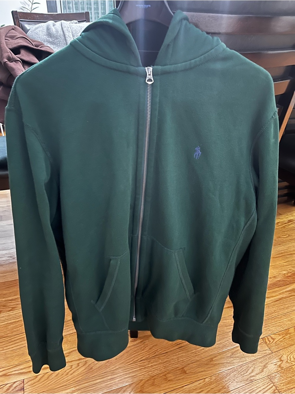 Polo Ralph Lauren Men's Forest Green Full-Zip Hoodie Sweater